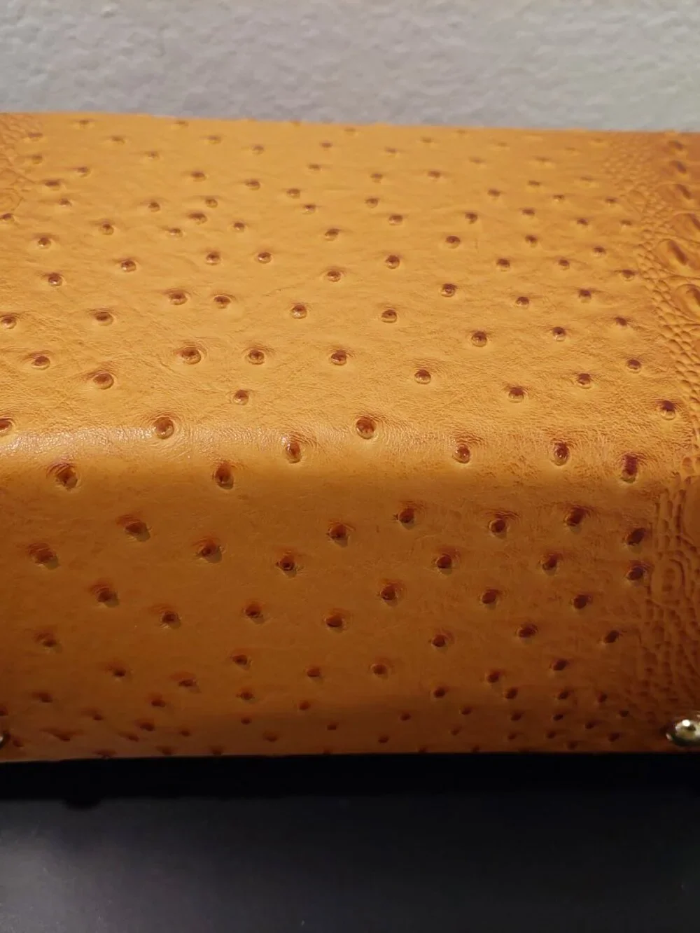 Ostrich print handbag and wallet